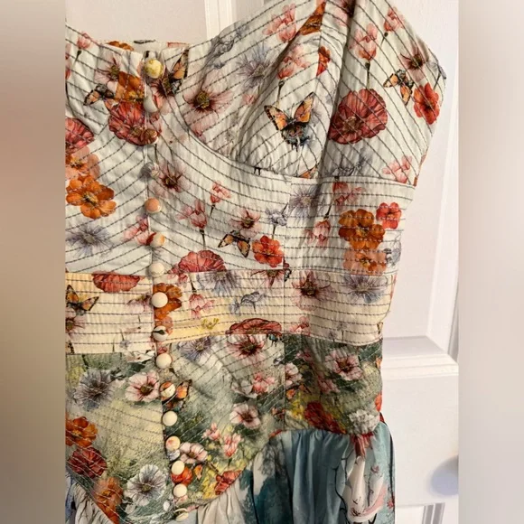 Anthropologie The Muse Basque-Waist Midi Dress Size S - Picture 5 of 7